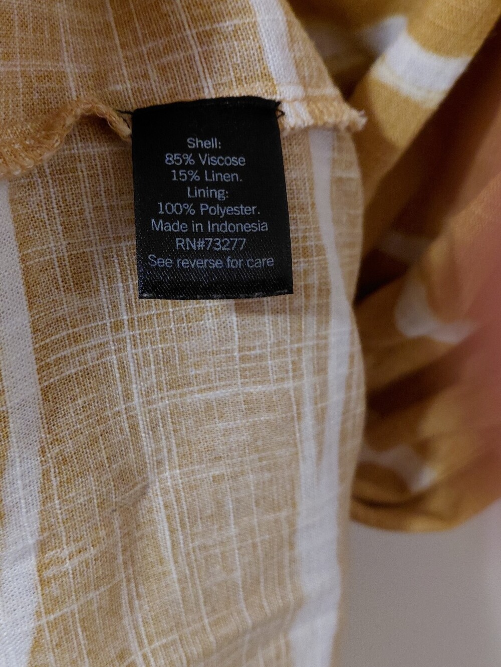 Mustard Boho Linen Blend Dress - Picture 10 of 10